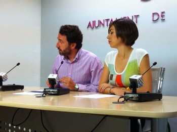 Els regidors Diana Morant i Vicent Mascarell a la roda de premsa Els regidors Diana Morant i Vicent Mascarell a la roda de premsa