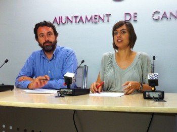 Diana Morant i Vicent Mascarell durant la roda de premsa 