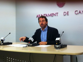 Vicent Mascarell durante la rueda de prensa Vicent Mascarell durante la rueda de prensa
